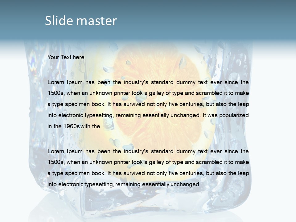 Isolated Freshness White Background PowerPoint Template