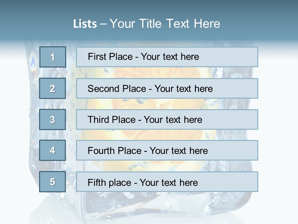 Isolated Freshness White Background PowerPoint Template