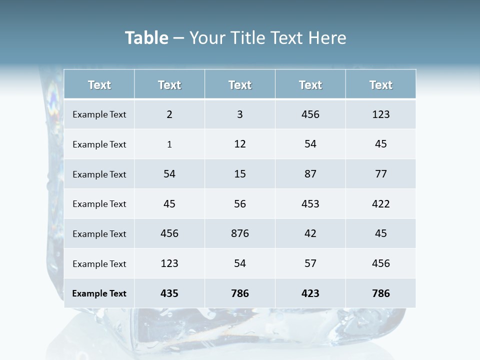 Isolated Freshness White Background PowerPoint Template