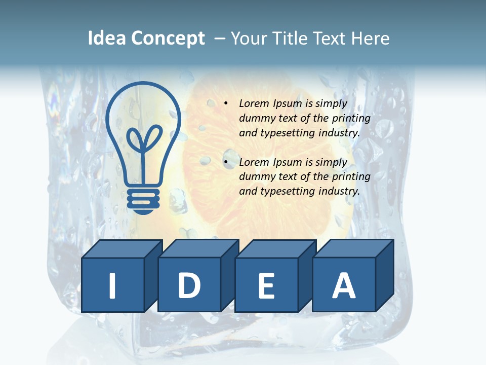 Isolated Freshness White Background PowerPoint Template