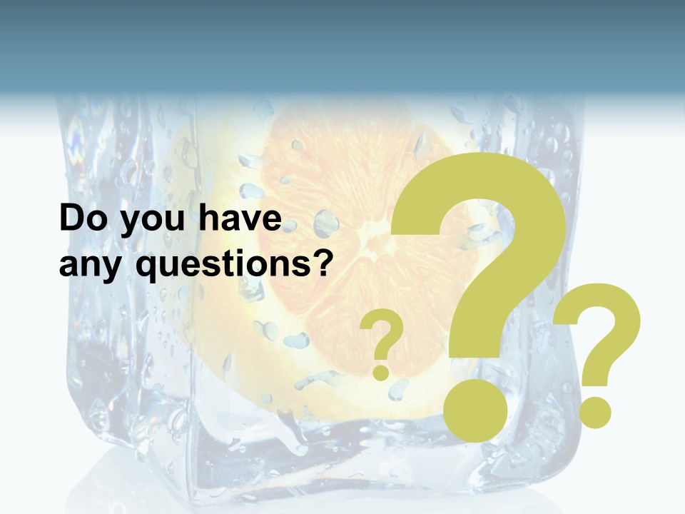 Isolated Freshness White Background PowerPoint Template