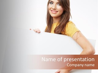 Advertisement Isolated Student PowerPoint Template