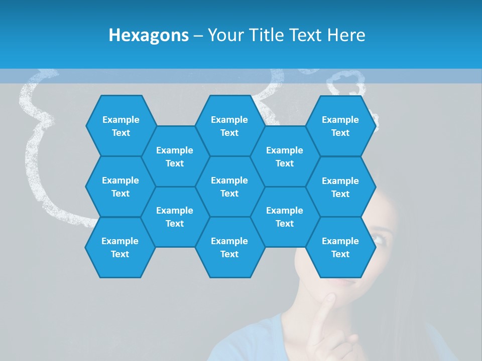 Mixed Race Think Person PowerPoint Template