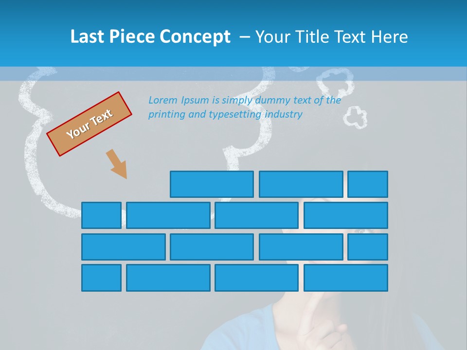 Mixed Race Think Person PowerPoint Template