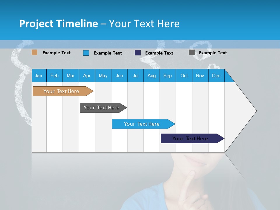 Mixed Race Think Person PowerPoint Template