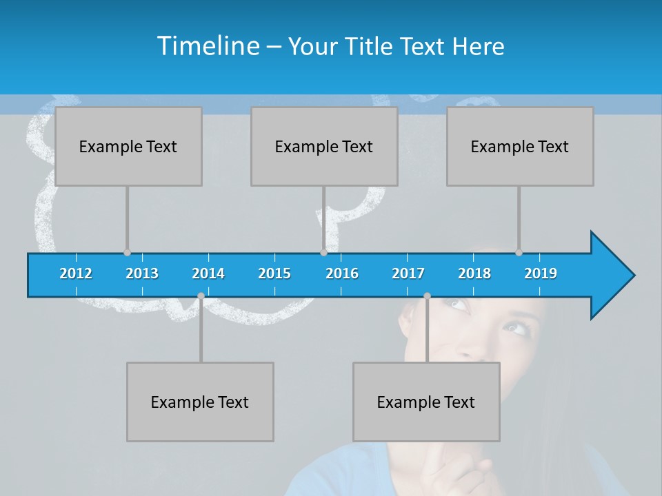 Mixed Race Think Person PowerPoint Template