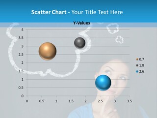 Mixed Race Think Person PowerPoint Template