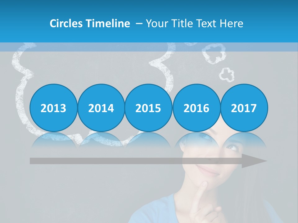 Mixed Race Think Person PowerPoint Template