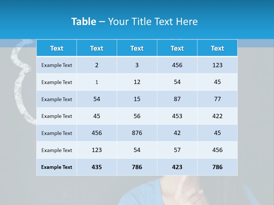 Mixed Race Think Person PowerPoint Template