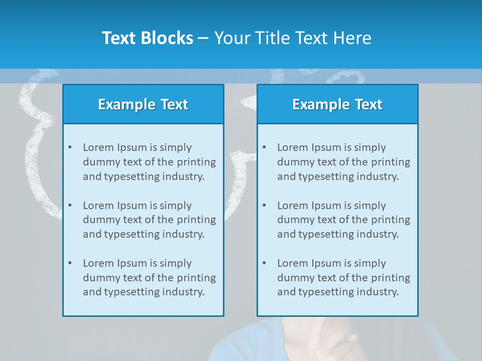 Mixed Race Think Person PowerPoint Template