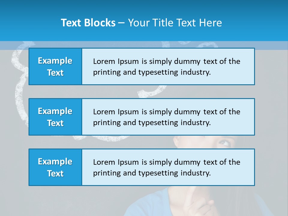Mixed Race Think Person PowerPoint Template