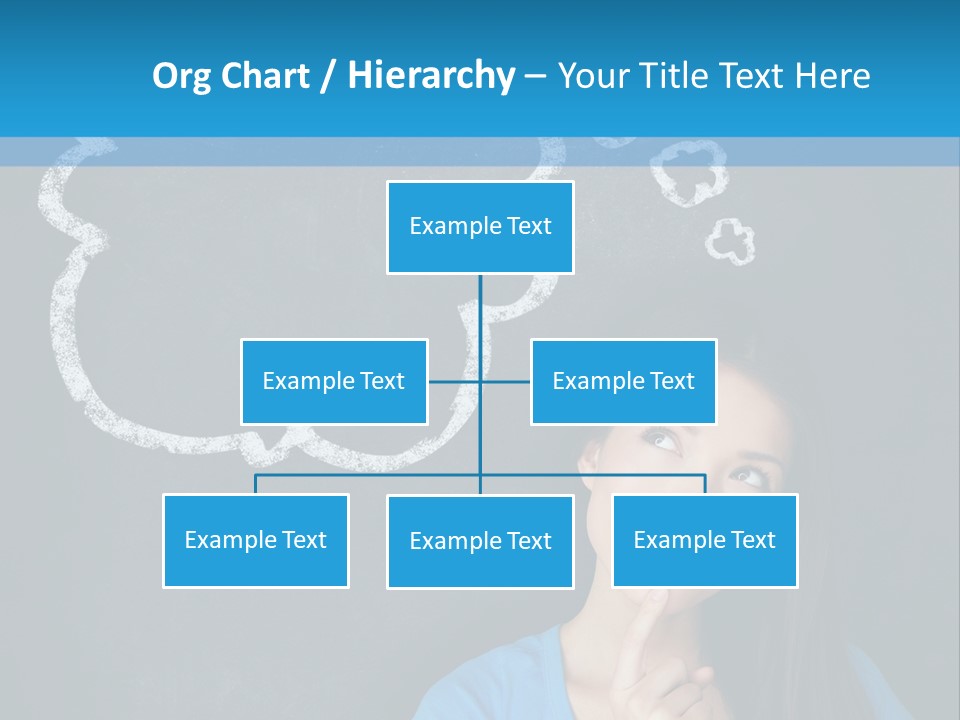 Mixed Race Think Person PowerPoint Template