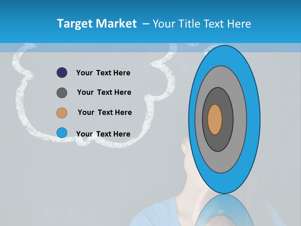 Mixed Race Think Person PowerPoint Template