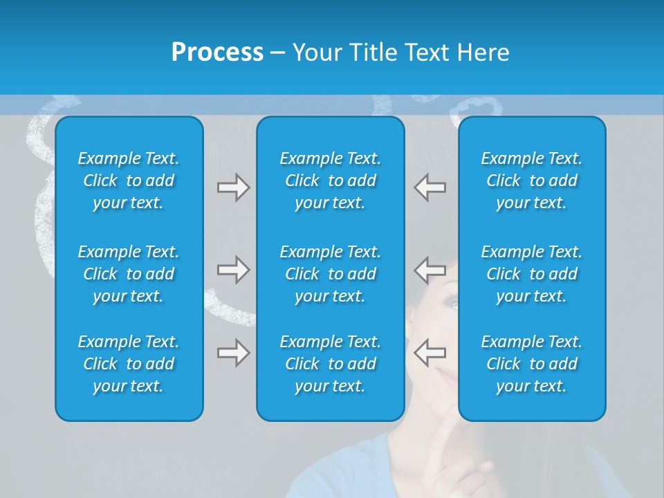 Mixed Race Think Person PowerPoint Template