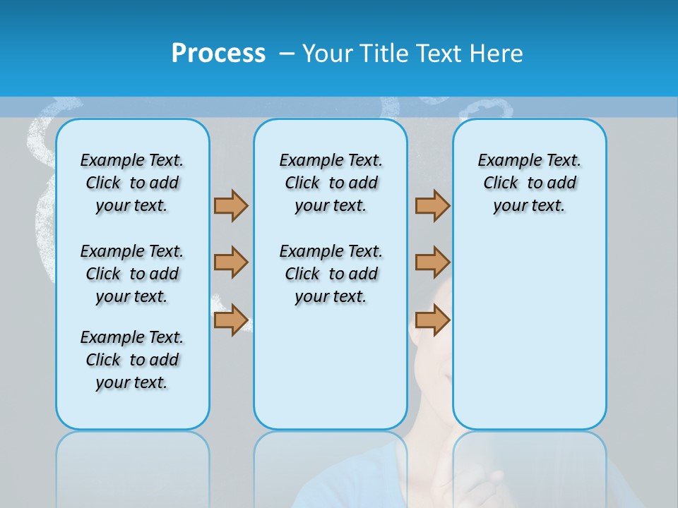 Mixed Race Think Person PowerPoint Template