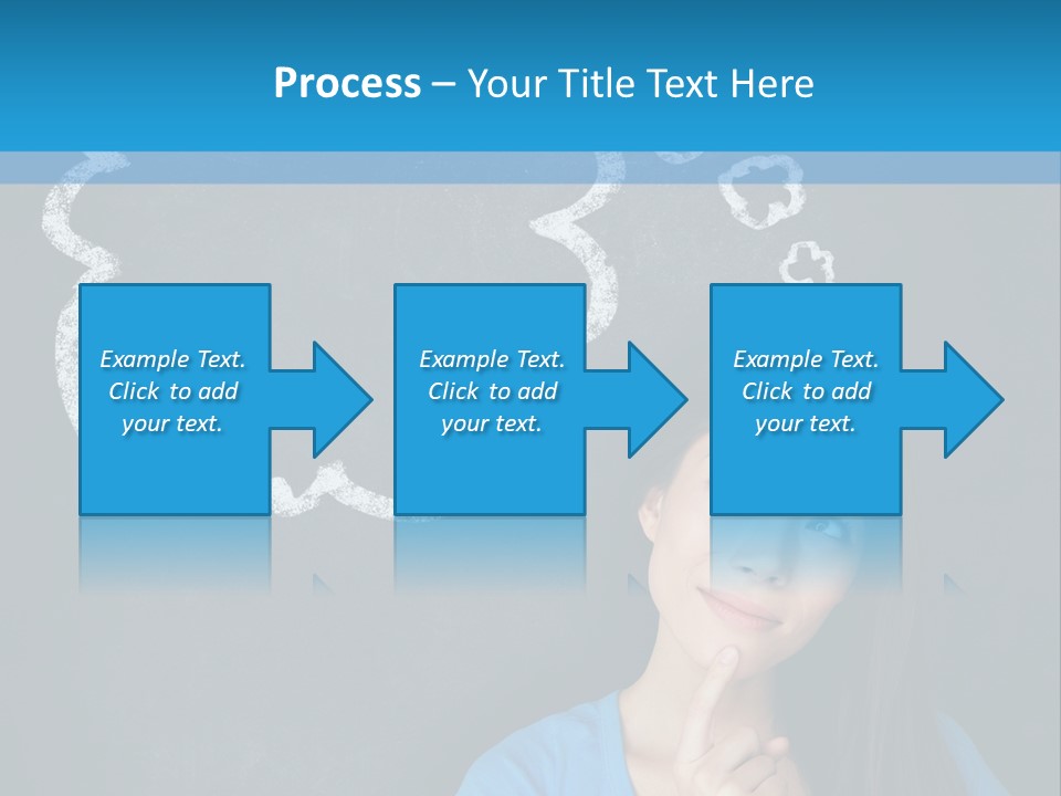 Mixed Race Think Person PowerPoint Template