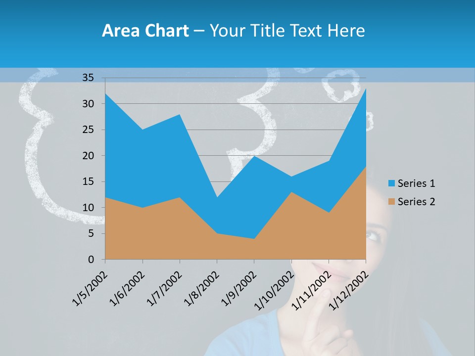 Mixed Race Think Person PowerPoint Template