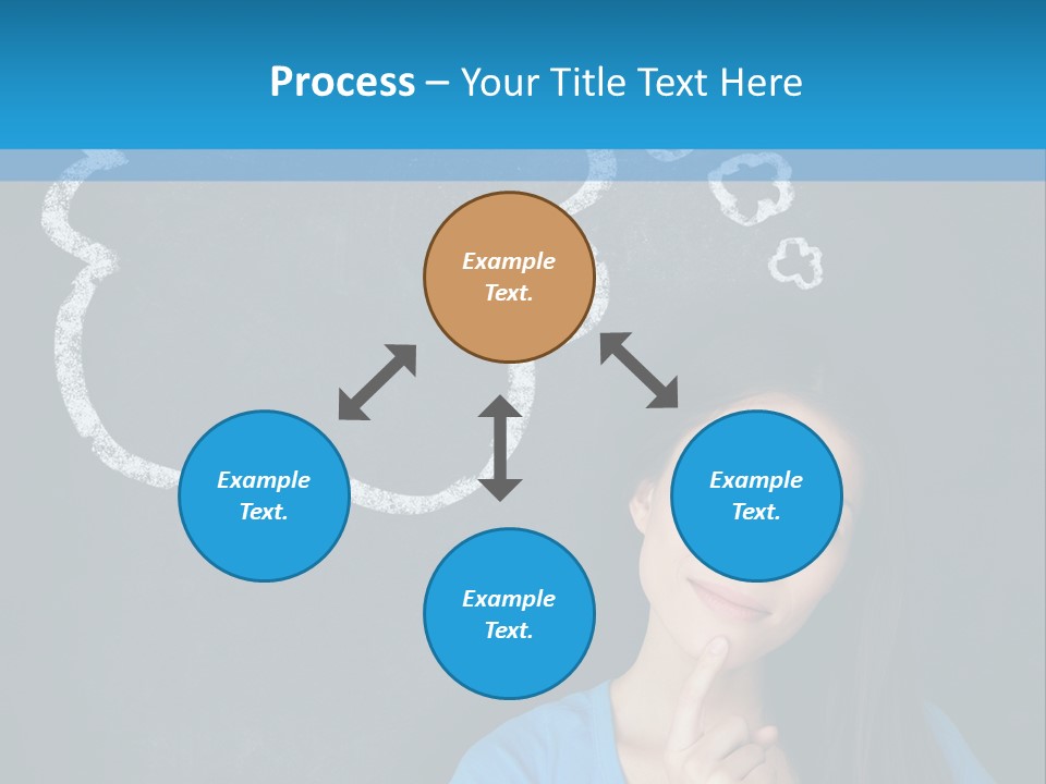 Mixed Race Think Person PowerPoint Template