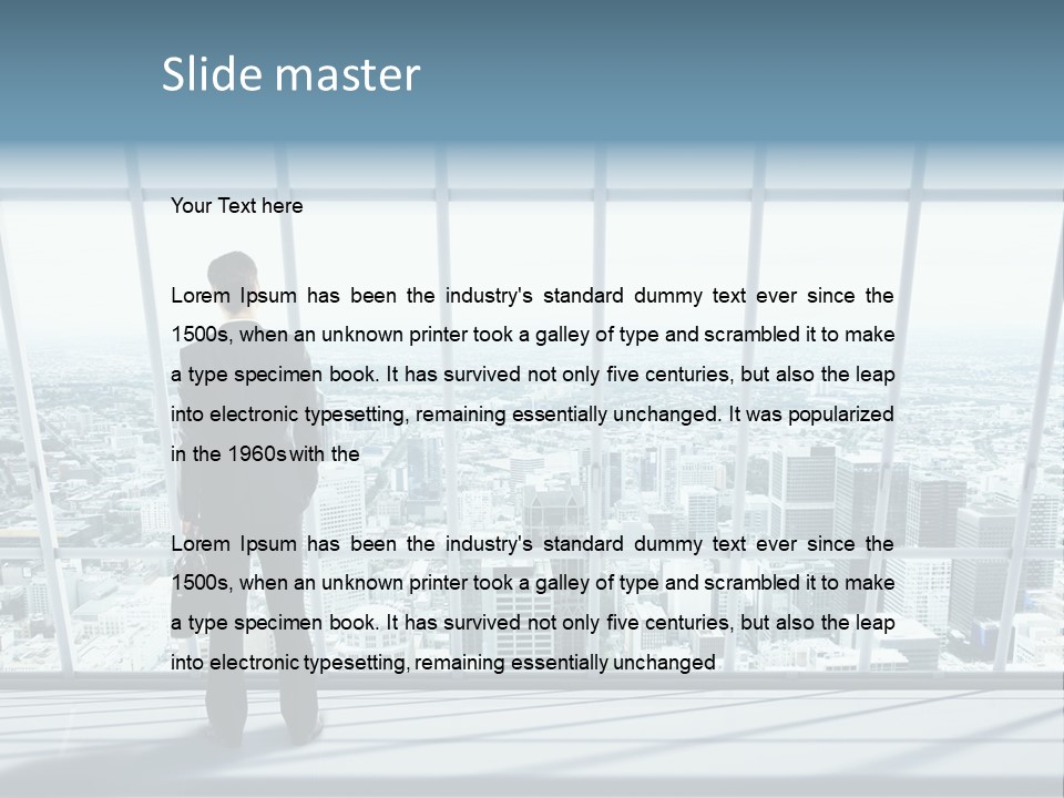 Modern Blue Global PowerPoint Template