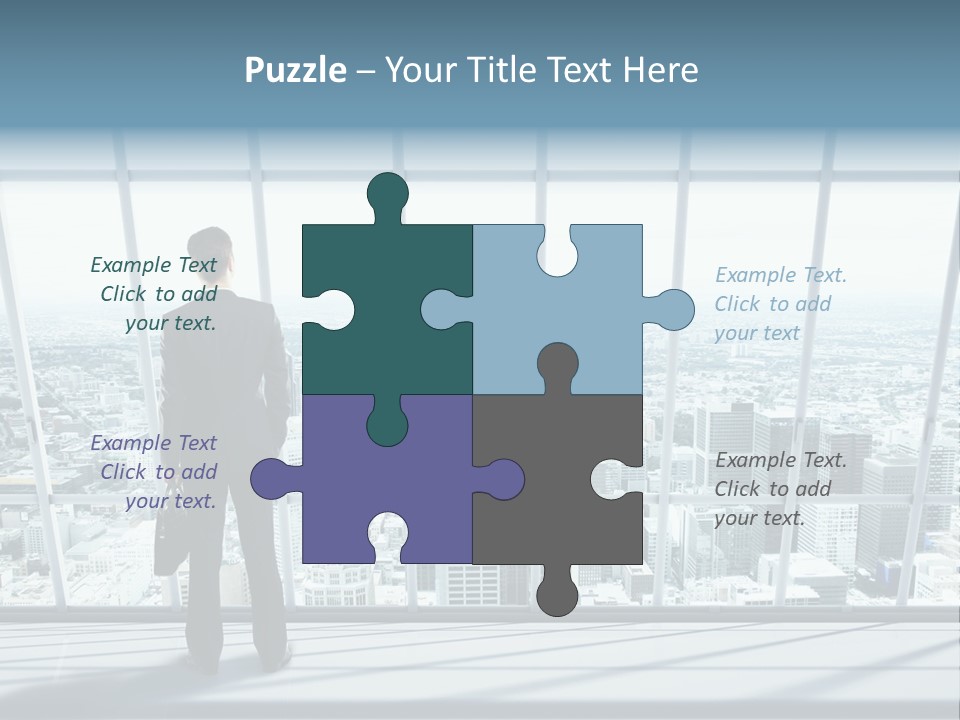 Modern Blue Global PowerPoint Template