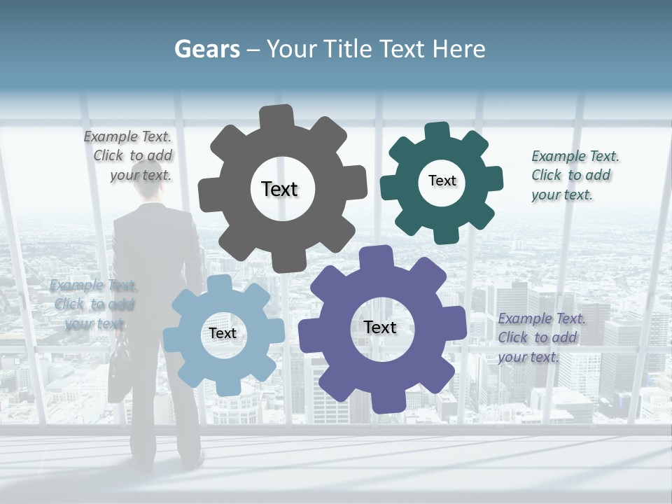 Modern Blue Global PowerPoint Template