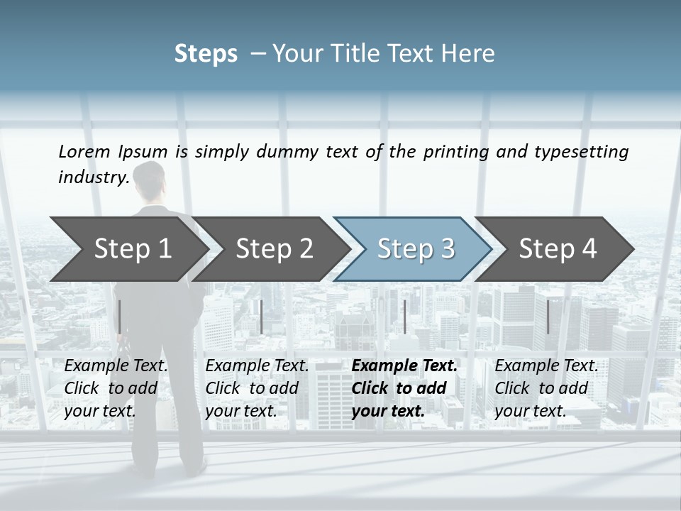 Modern Blue Global PowerPoint Template