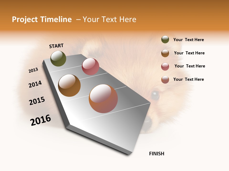 Cute Staring Horizontal PowerPoint Template