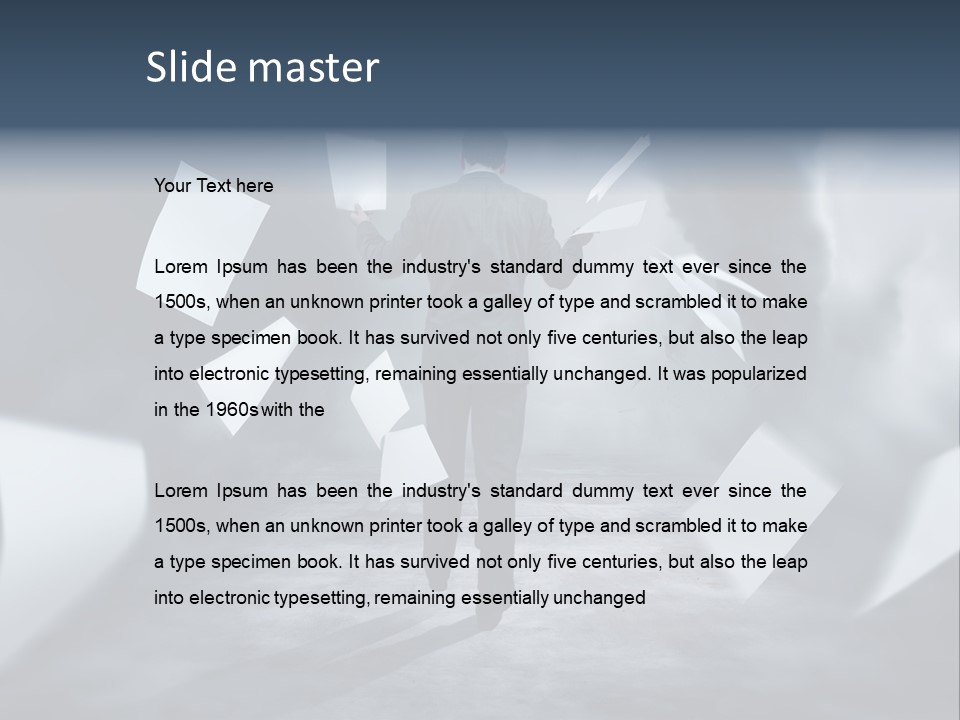 Flying Destruction Power PowerPoint Template