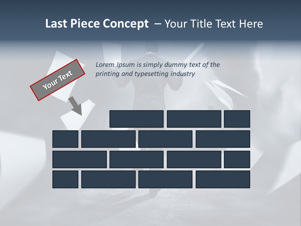 Flying Destruction Power PowerPoint Template