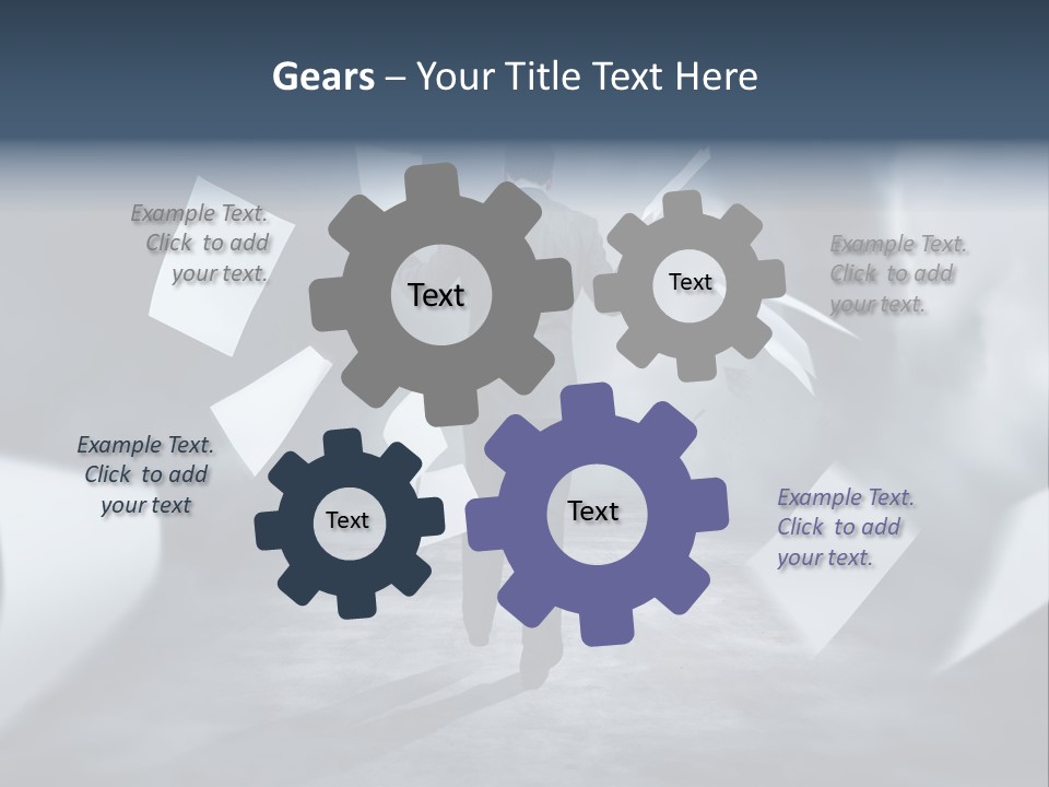 Flying Destruction Power PowerPoint Template