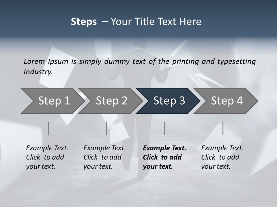 Flying Destruction Power PowerPoint Template