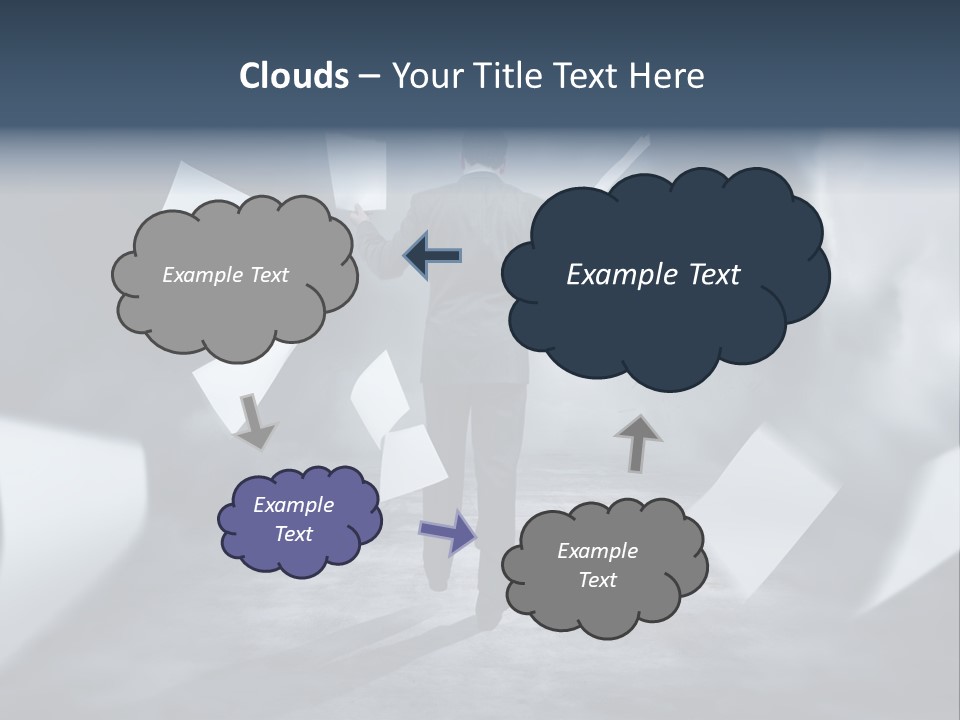 Flying Destruction Power PowerPoint Template