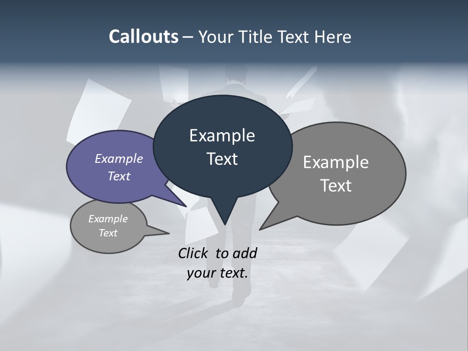 Flying Destruction Power PowerPoint Template