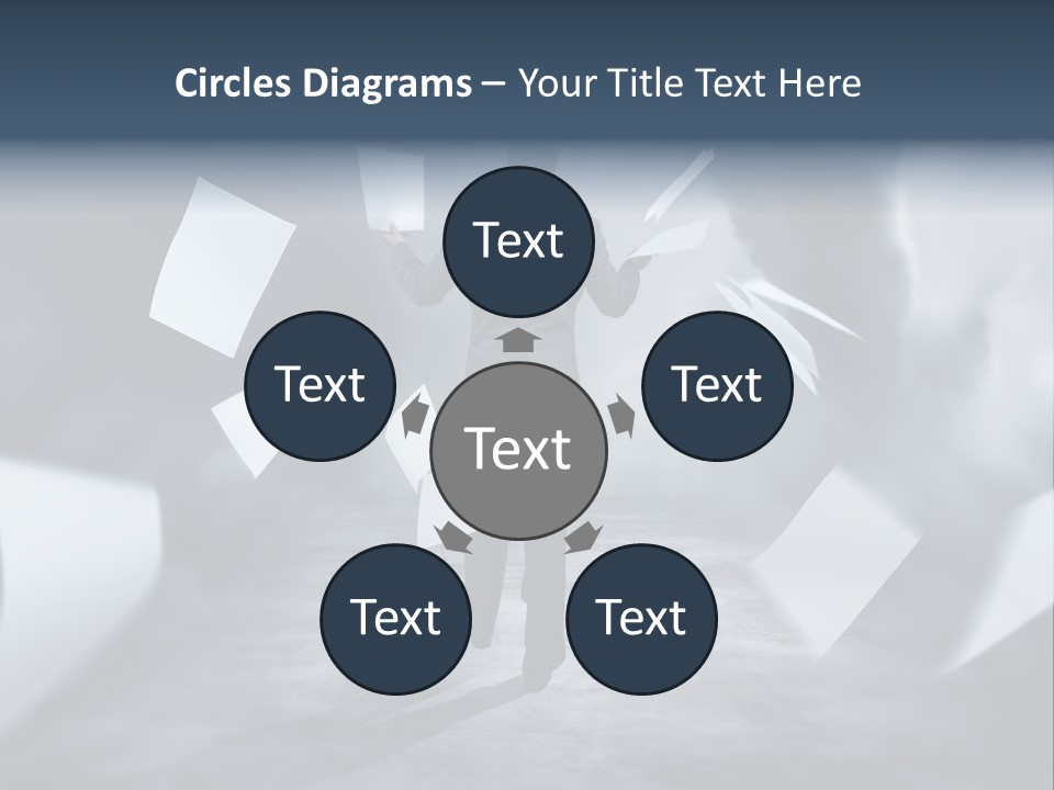 Flying Destruction Power PowerPoint Template
