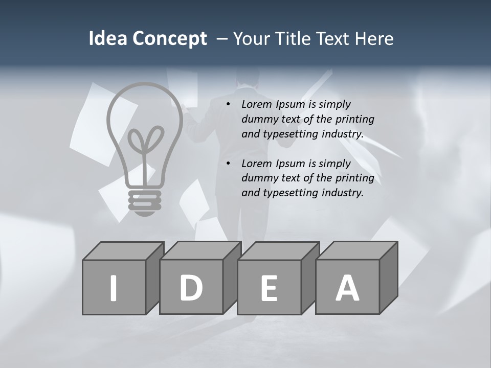 Flying Destruction Power PowerPoint Template