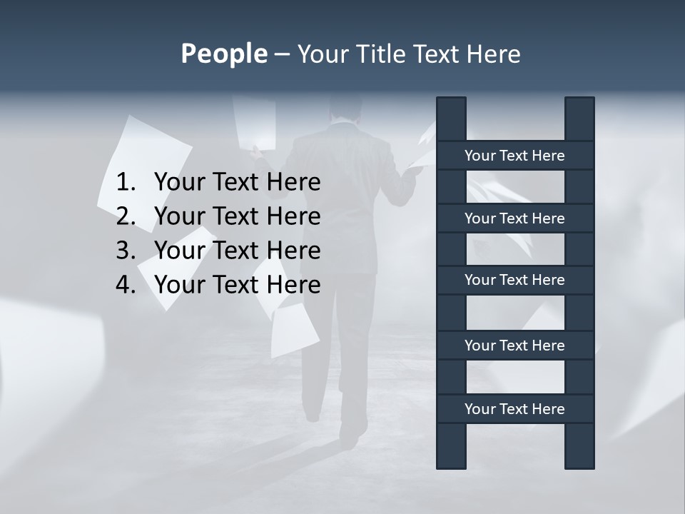 Flying Destruction Power PowerPoint Template