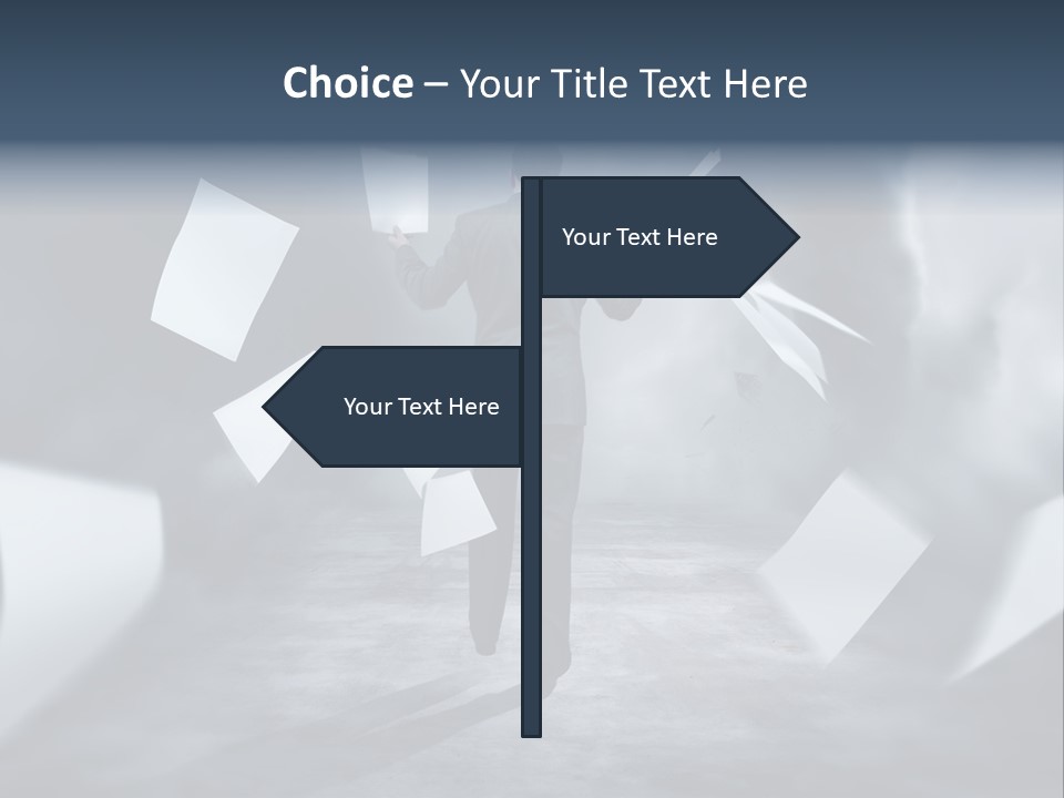 Flying Destruction Power PowerPoint Template