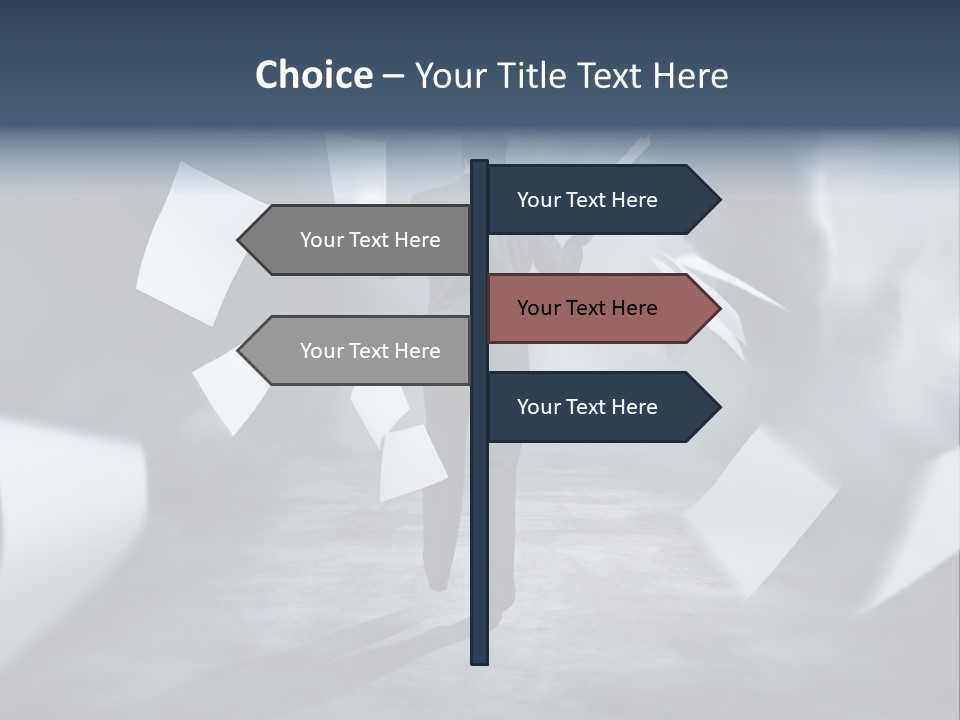 Flying Destruction Power PowerPoint Template