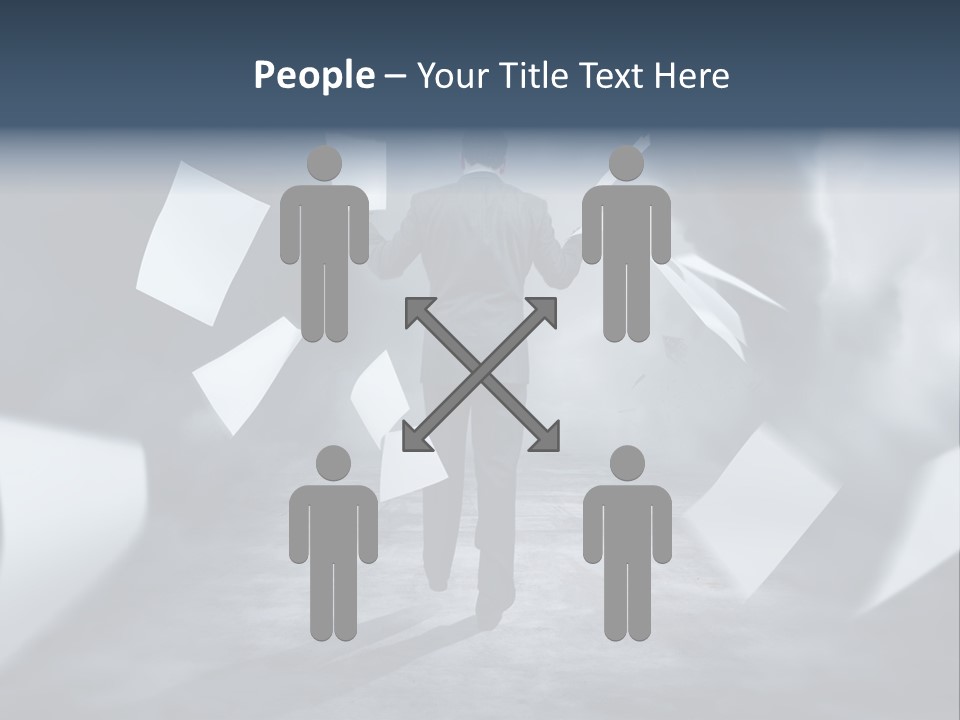 Flying Destruction Power PowerPoint Template