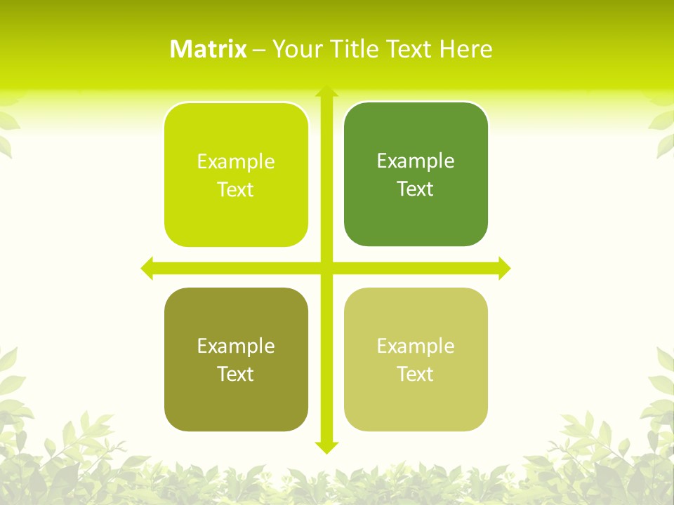 Leaf Greenery White PowerPoint Template