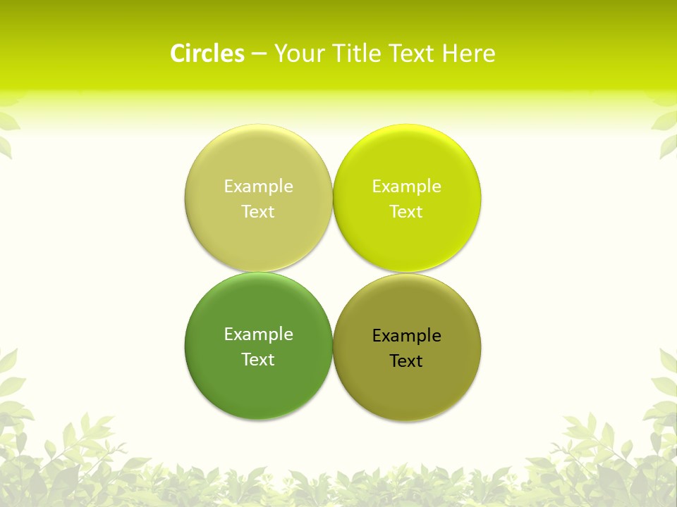 Leaf Greenery White PowerPoint Template