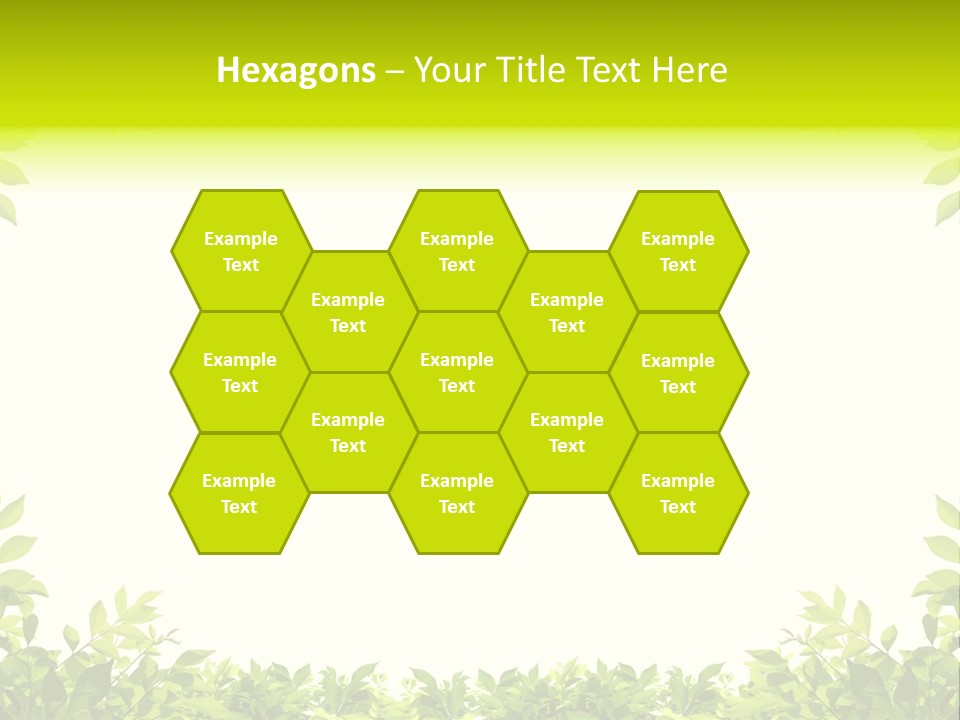 Leaf Greenery White PowerPoint Template