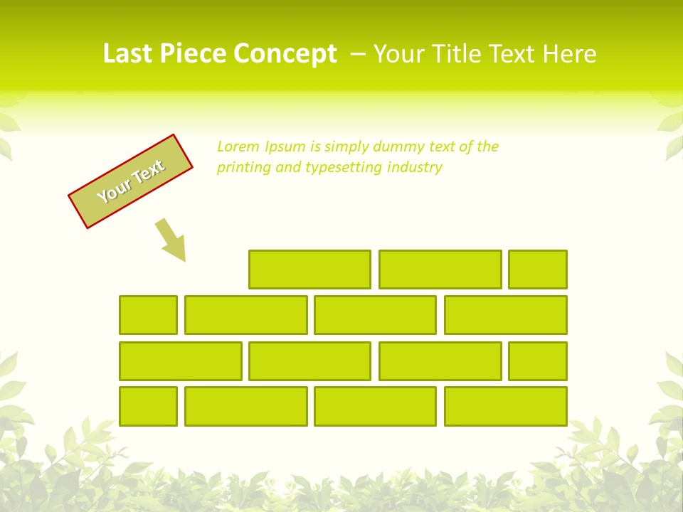 Leaf Greenery White PowerPoint Template
