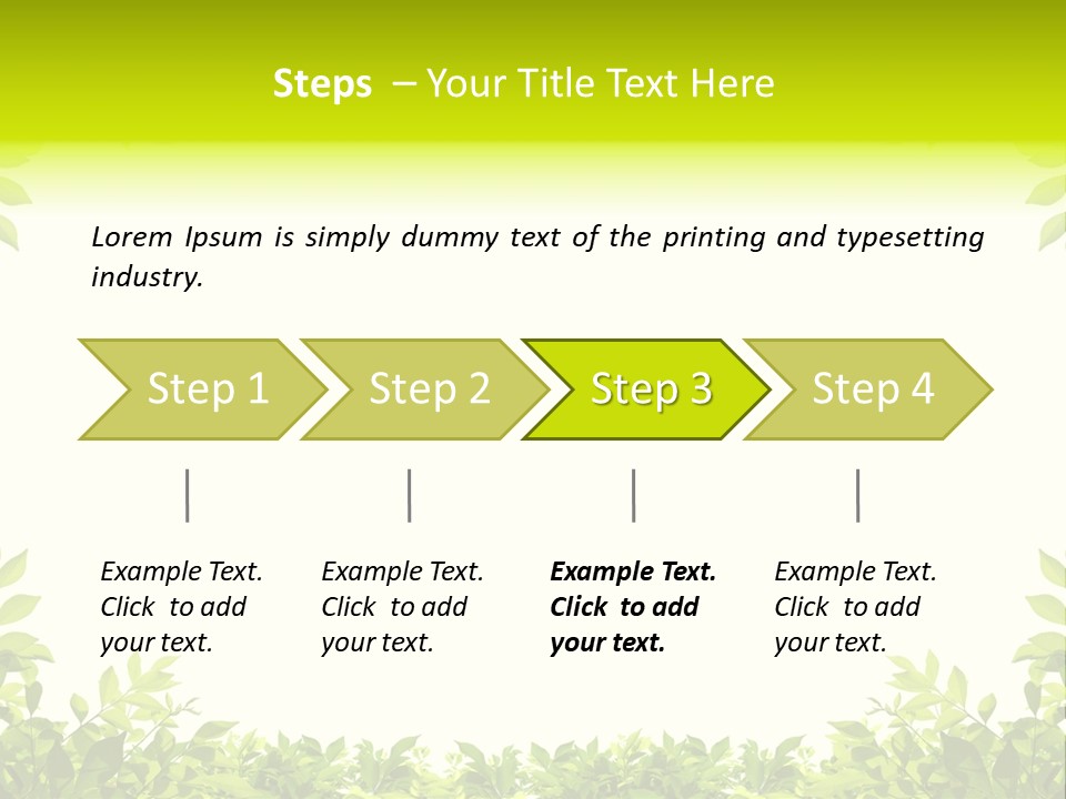 Leaf Greenery White PowerPoint Template