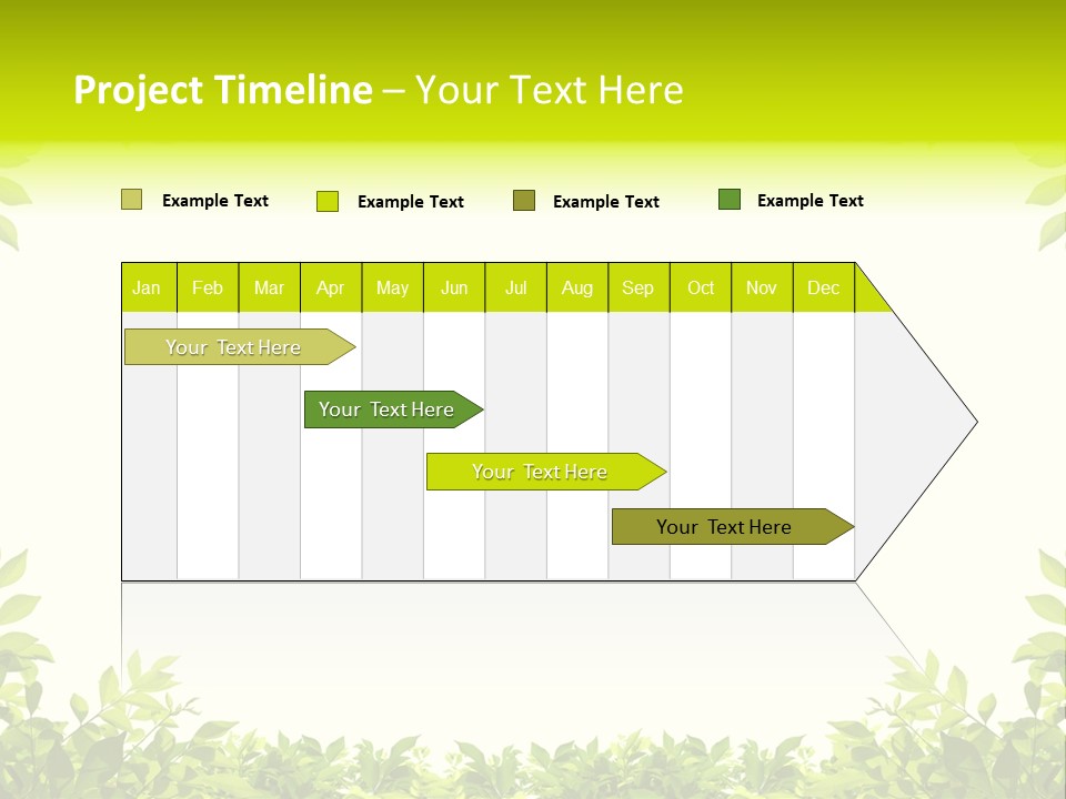 Leaf Greenery White PowerPoint Template