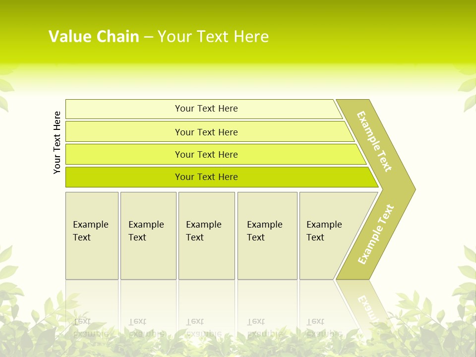 Leaf Greenery White PowerPoint Template