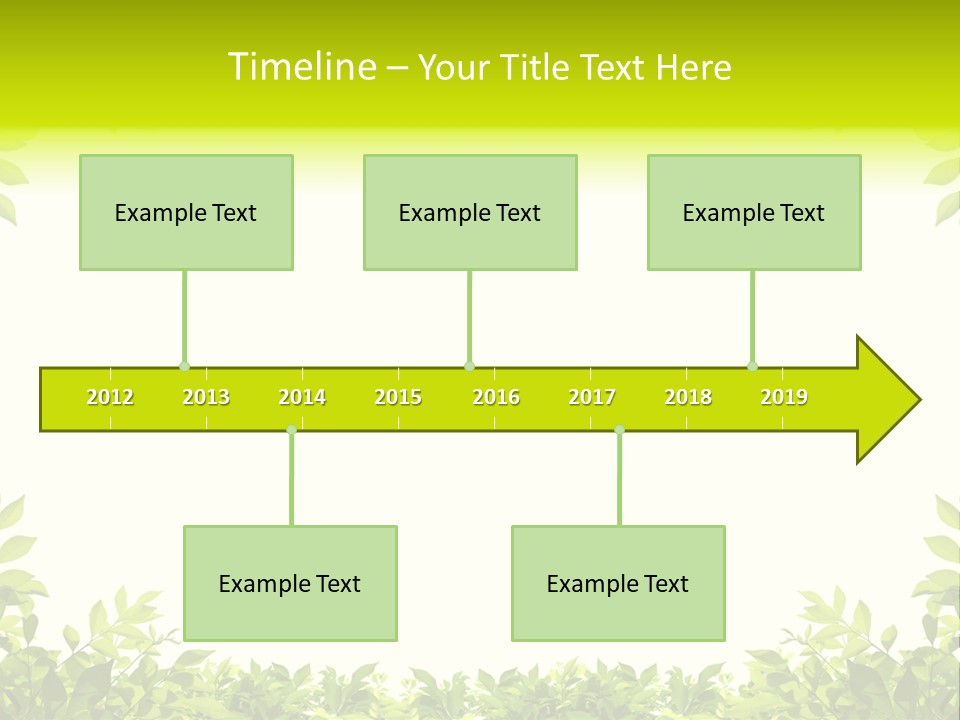 Leaf Greenery White PowerPoint Template