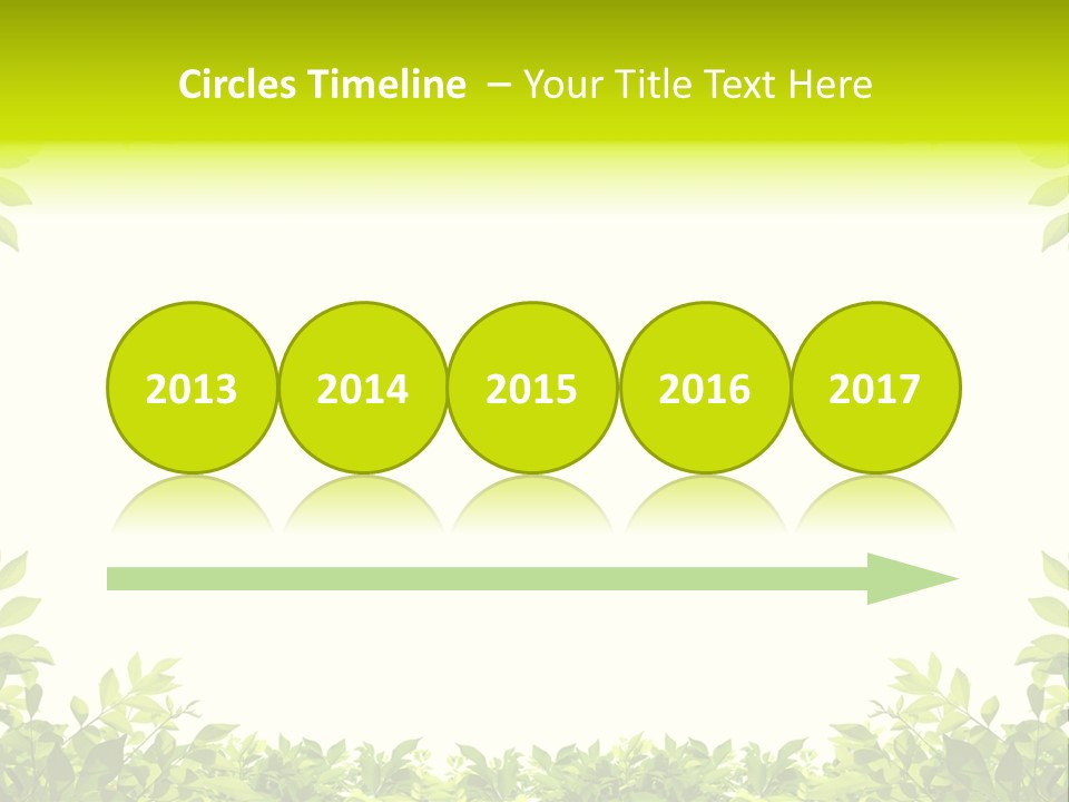 Leaf Greenery White PowerPoint Template