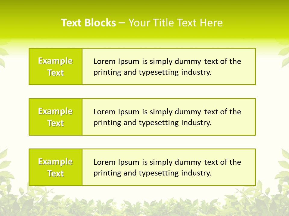 Leaf Greenery White PowerPoint Template