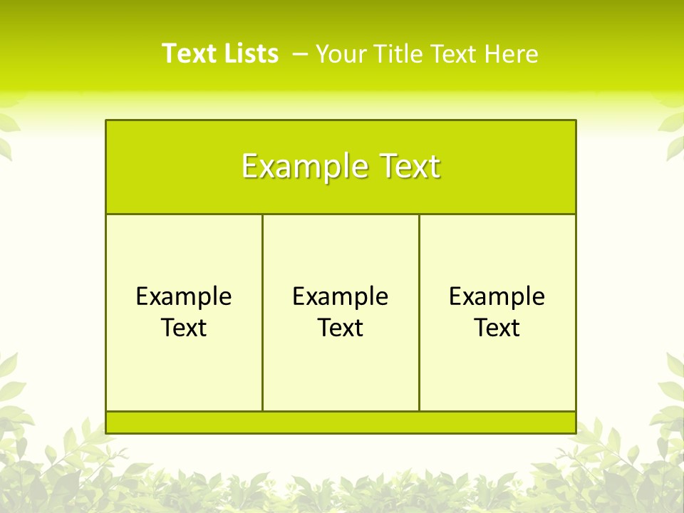 Leaf Greenery White PowerPoint Template